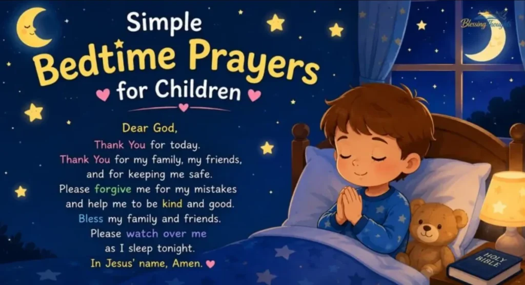 christian bedtime prayers for children