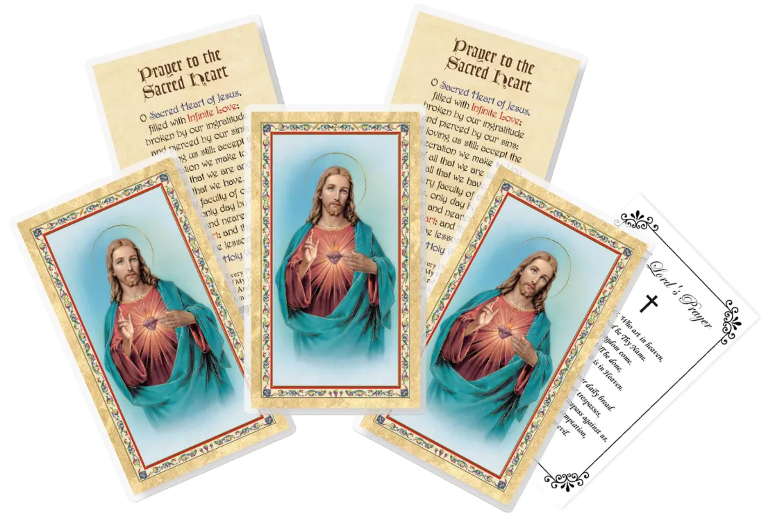 holy cards with prayers